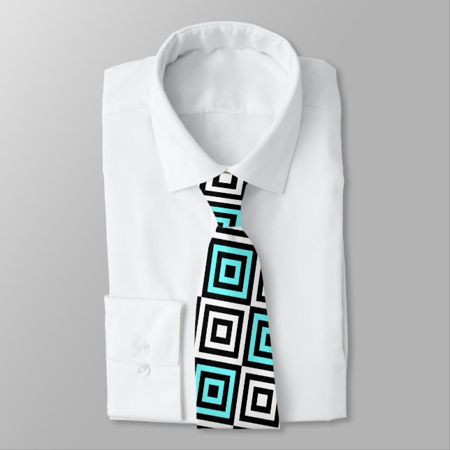 Unique Gifts For Men Modern Geometric  Tie (Tied)