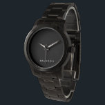 Unique Gifts For Men Oversized Black Watch<br><div class="desc">Unique gifts for men - oversized black bracelet watch with customisable text. You can create your own watch,  just add your name or any other text. Unique gifts for men for birthday,  Christmas,  Father's Day or any other day... </div>