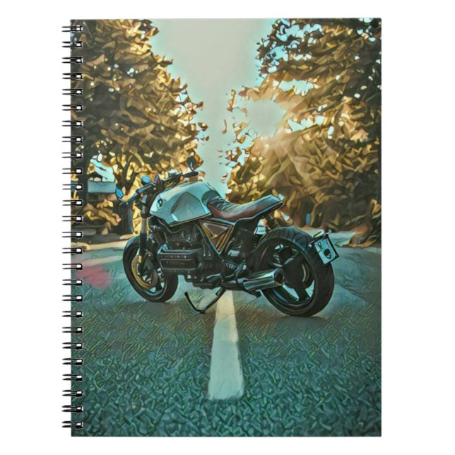 Unique gifts for motorcycle riders notebook (Front)