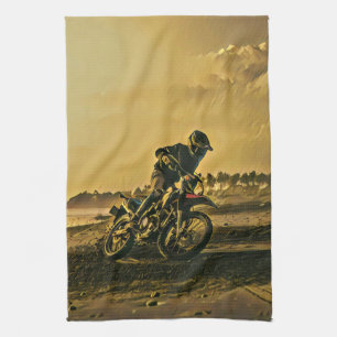 Unique gifts for motorcycle riders tea towel