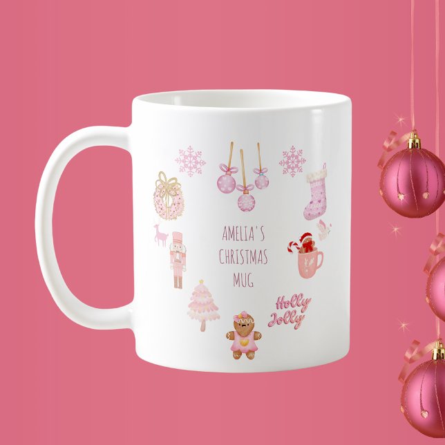 Unique Girl Doodles Christmas Mug  (Creator Uploaded)