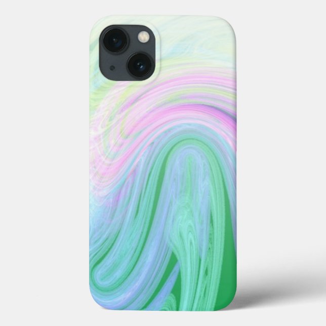 unique girly mint pink lines ombre Case-Mate iPhone case (Back)