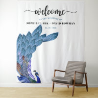 Unique Glam & Luxe Peacock Wedding Backdrop