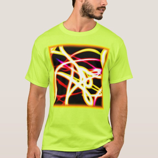 Unique Glowing Neon Patterns. Buy Now T-Shirt (Front)