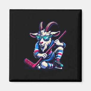 Unique Goat Ice Hockey Goalie Team Player Cool Art Magnet