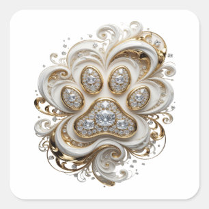 Unique Gold Abstract Sticker Graphic