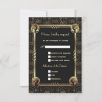 Unique Gold Black Great Gatsby Art Deco Wedding