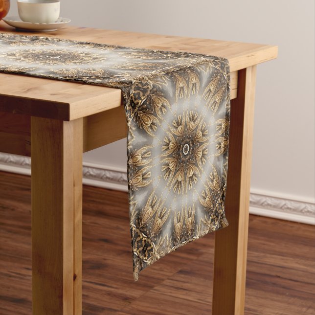 Unique Gold Decorative Table Runner (In Situ)