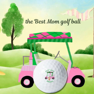 Unique Golf Cart Best Mum Monogram Name Balls