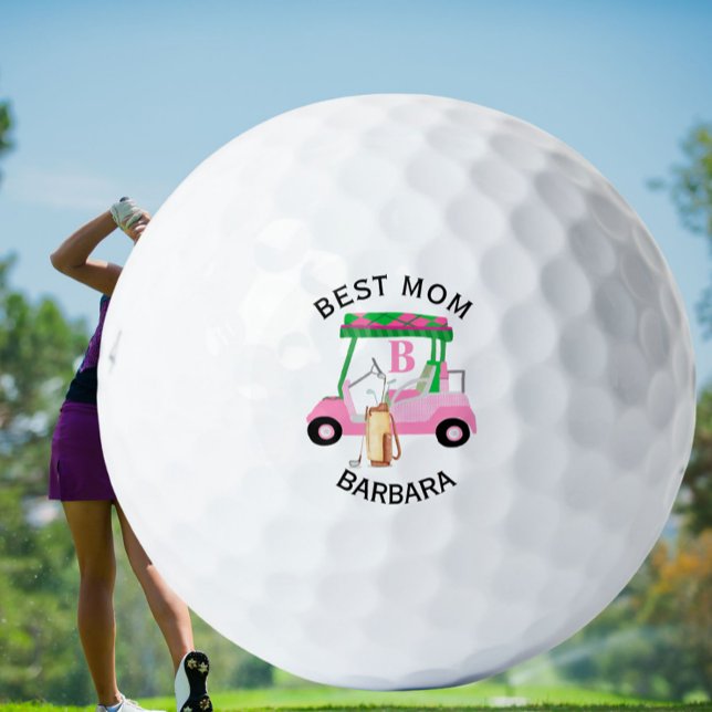 Unique Golf Cart Best Mum Monogram Name   Golf Balls (Creator Uploaded)