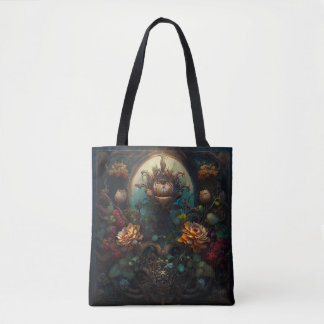 Unique Gothic Flower Arrangement Tote Bag