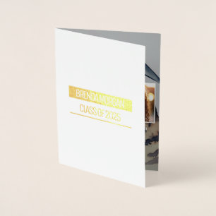 Unique Graduation Announcement Foil Card