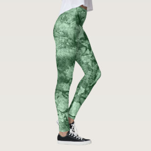 Unique Green Grunge Camo Graphic leggings womens