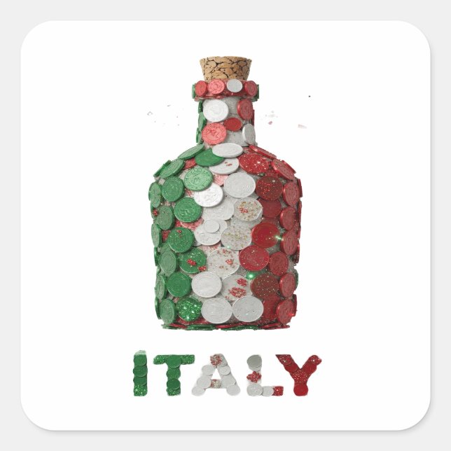 Unique Green ITALY Sticker Motif (Front)