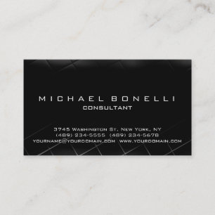 Unique Grey Black Pattern Consultant Business Card