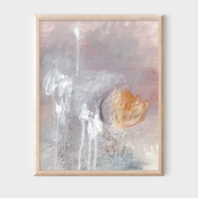 Unique grey modern minimalist abstract art Poster (Creator Uploaded)