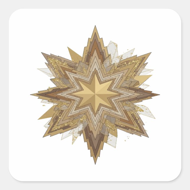 Unique Grey STAR OF BETHLEHEM Sticker Design (Front)