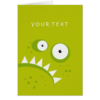 Unique Grumpy Angry Funny Scary Green Monster
