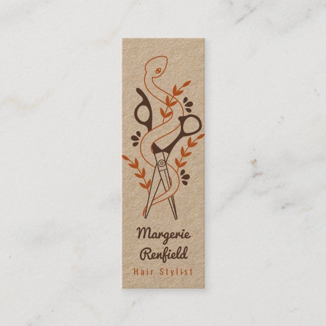 Unique Hair Stylist Business Cards (Front)