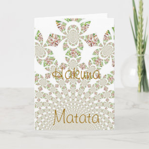 Unique Hakuna Matata Design: Serene Vibes Card