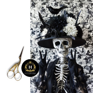 Unique Halloween Gothic Skeleton Skull Decoupage Tissue Paper