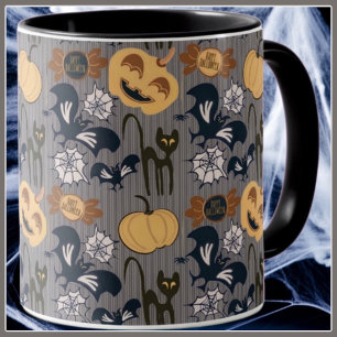 Unique halloween pattern mug