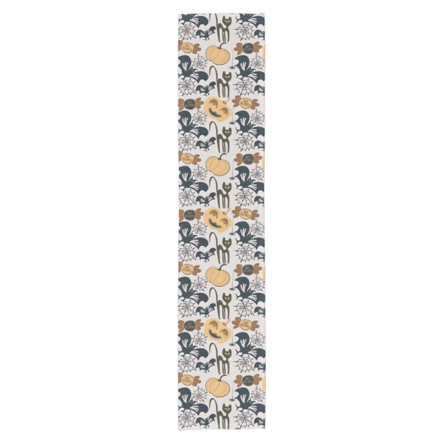 Unique halloween pattern short table runner (Front)