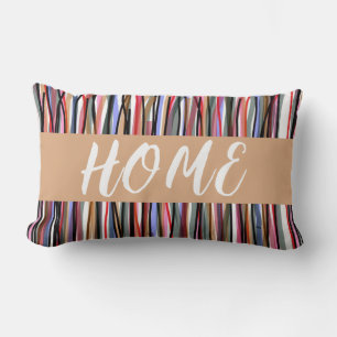 Unique hand drawn magic colors Stylish home decor Lumbar Cushion