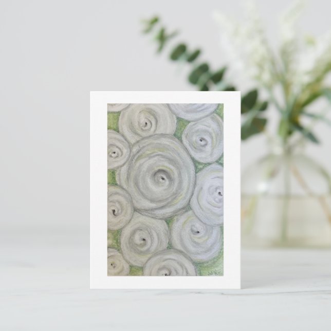 Unique hand drawn roses.  Original artwork Postcard (Standing Front)