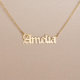 Unique Handmade Gold Name Chain Necklace