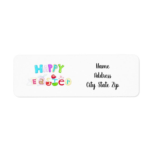 UNIQUE **HAPPY EASTER** *ADDRESS LABEL* (Front)