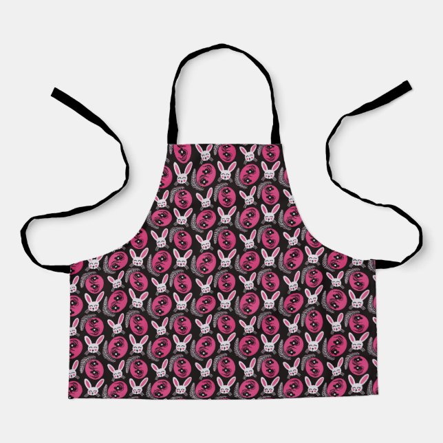 Unique Happy Easter Pattern Apron (Front)