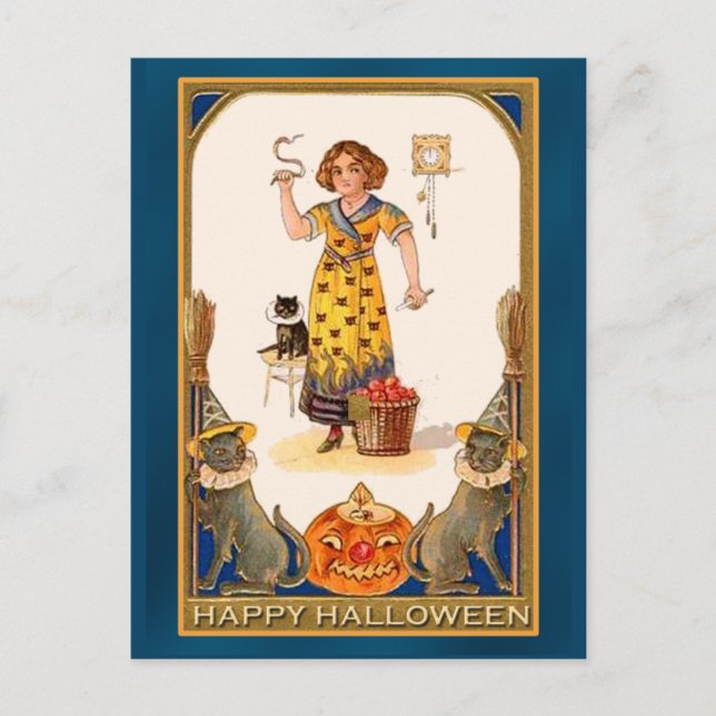 Unique Happy Halloween Art Card (Front)