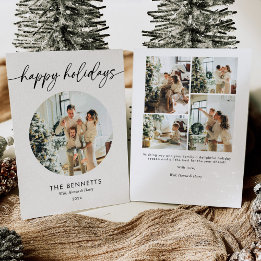 Unique Happy Holidays Photo Holiday Card