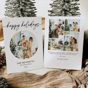 Unique Happy Holidays Photo Holiday Card