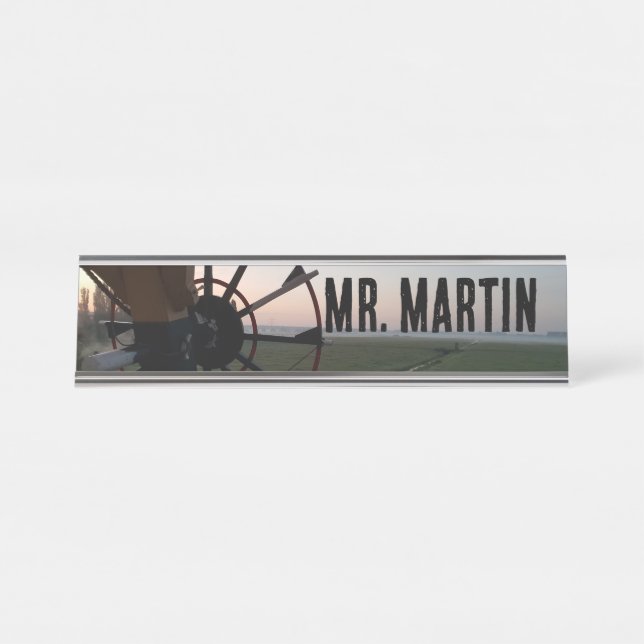Unique Holland Windmill View Name Plate (Front)