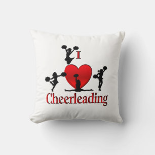 Unique I Heart Cheerleading Cushion