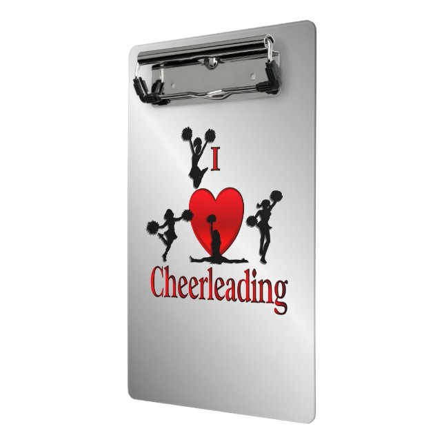 Unique I Heart Cheerleading Mini Clipboard (Angled2)