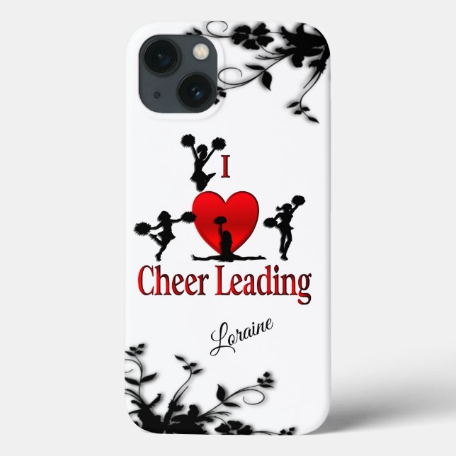 Unique I Heart Cheerleading Personal Case-Mate iPhone Case (Back)