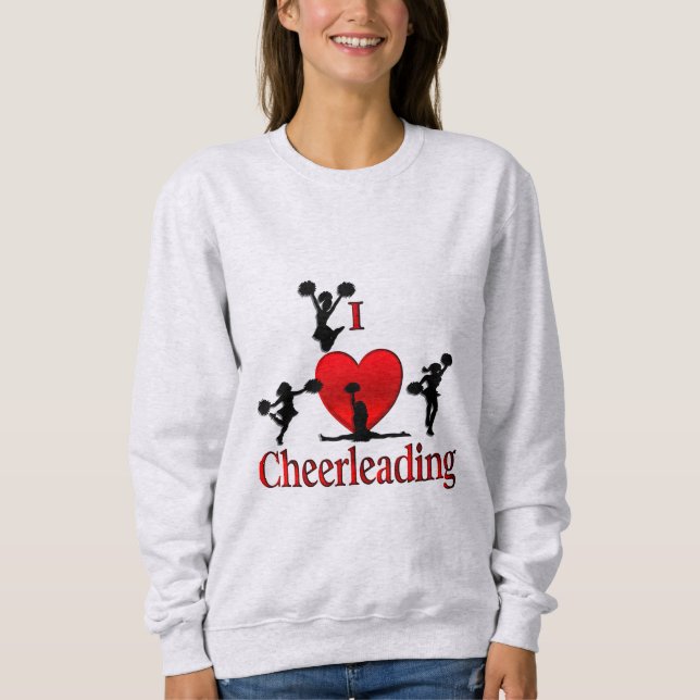 Unique I Heart Cheerleading Sweatshirt (Front)