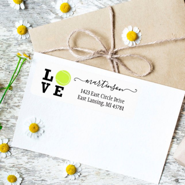 Unique I love Tennis with Yellow Ball Label (Creator Uploaded)