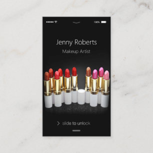 Unique iPhone iOS Style - Lipstick Makeup Artist Business Card