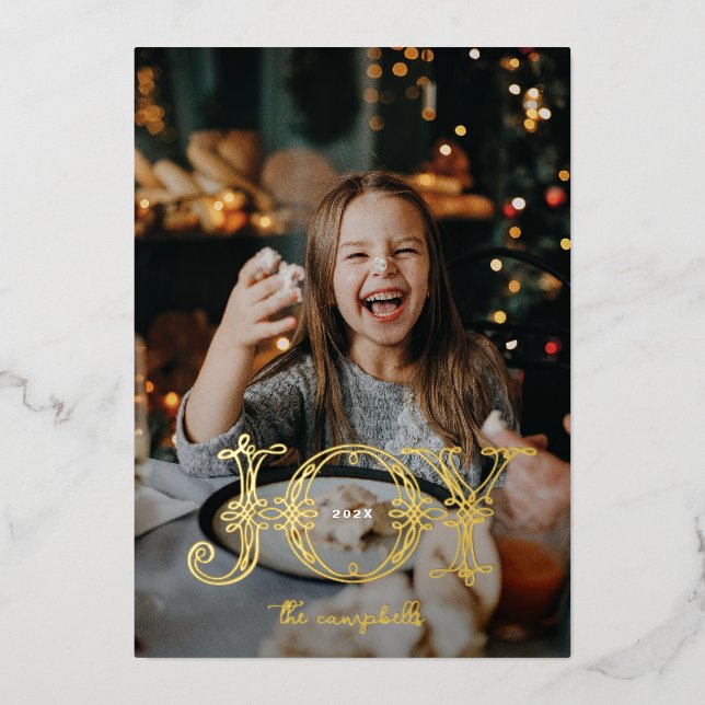 Unique Joy Calligraphy  Photo Christmas (Front)