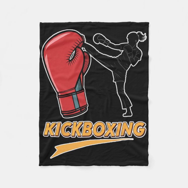 Unique Kickboxing Boxing Glove Design  Fleece Blanket (Front)