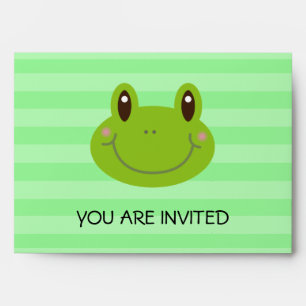 Unique Kids Birthday Party Frog Theme Envelope