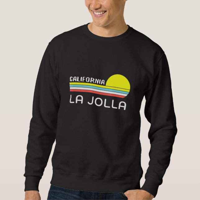 Unique La Jolla California Retro Sunset Graphic No Sweatshirt (Front)