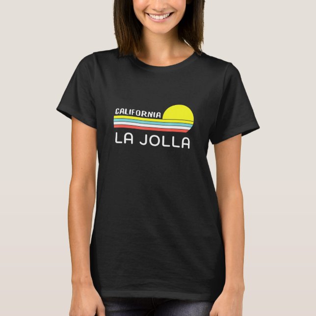 Unique La Jolla California Retro Sunset Graphic No T-Shirt (Front)