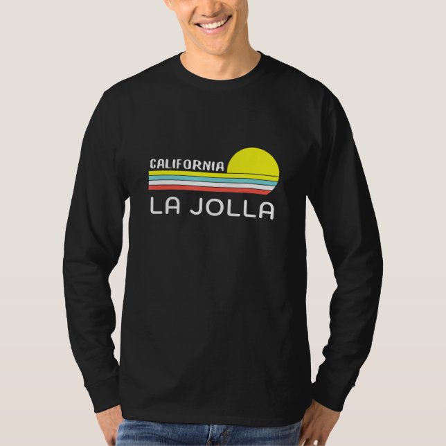Unique La Jolla California Retro Sunset Graphic No T-Shirt (Front)