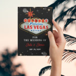 Unique Las Vegas Wedding Formal Invitation<br><div class="desc">Unique wedding formal invitation features a night scene of the welcome sign to Las Vegas. All the default text can be fully customised with your own wordings occasion-accordingly, and you can also change the fonts, sizes, & colours of the text. Add what you need, delete what you don't need. Customise...</div>