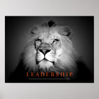 Unique Leadership King Lion Portrait Artwork